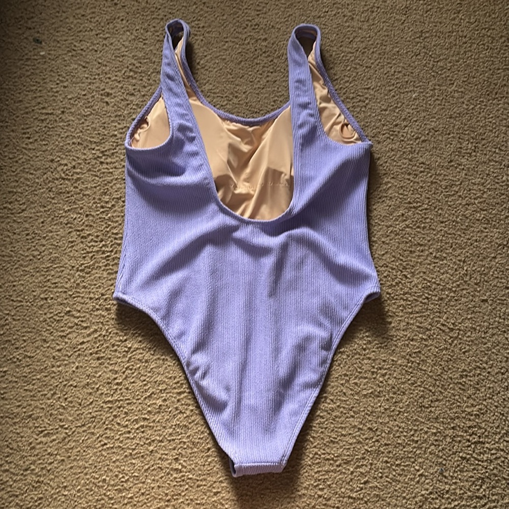 NWT Cotton On Body Ariel Purple Crinkle Scoop Back Cheeky One Piece Size XL - Picture 2 of 10